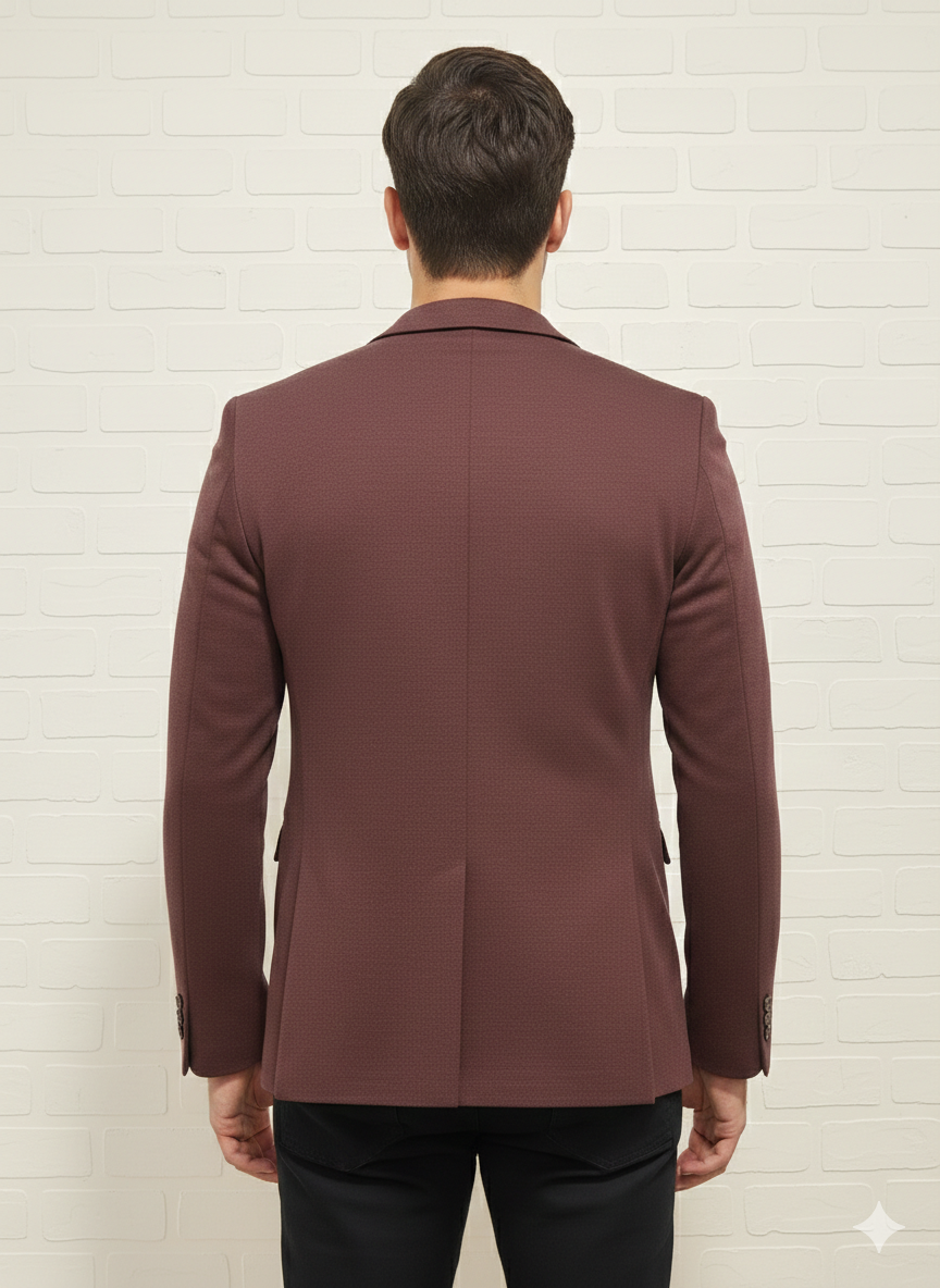 Mauve Slim-Fit Blazer
