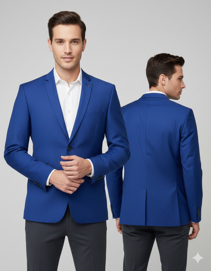 Royal Blue Slim Blazer