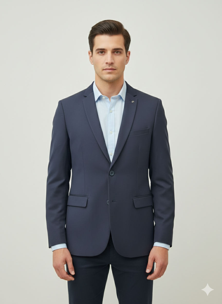 Navy Blue Slim Fit Premium Blazer