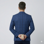 Midnight Blue CheckeredBlazer