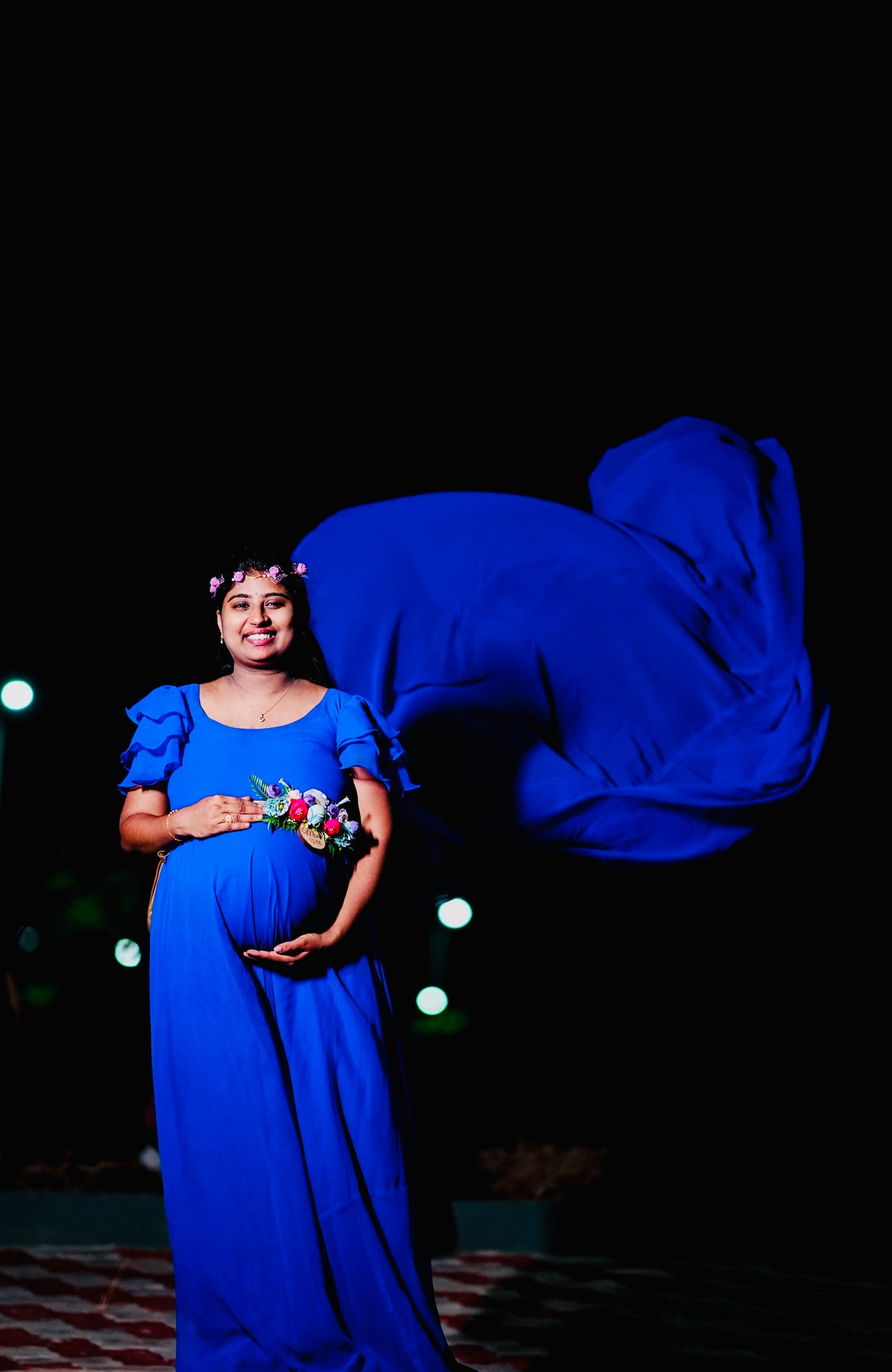 Royal Blue Long Tail Gown