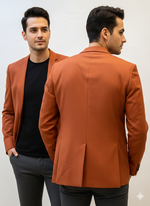 Burnt Orange Slim Fit Blazer