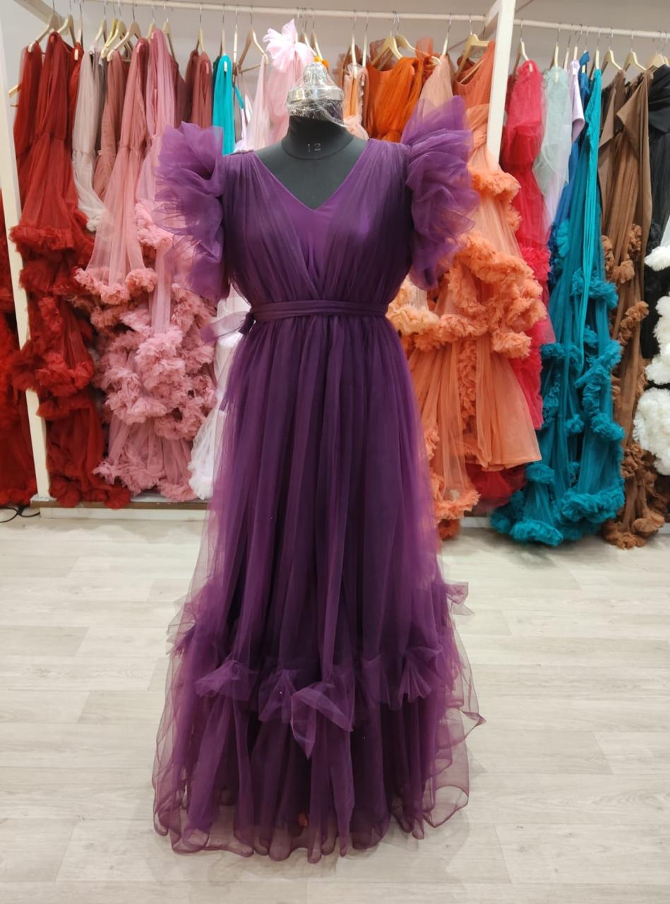 Grape Netted RentalGown