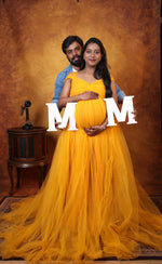 Sunflower Yellow Netted Gown