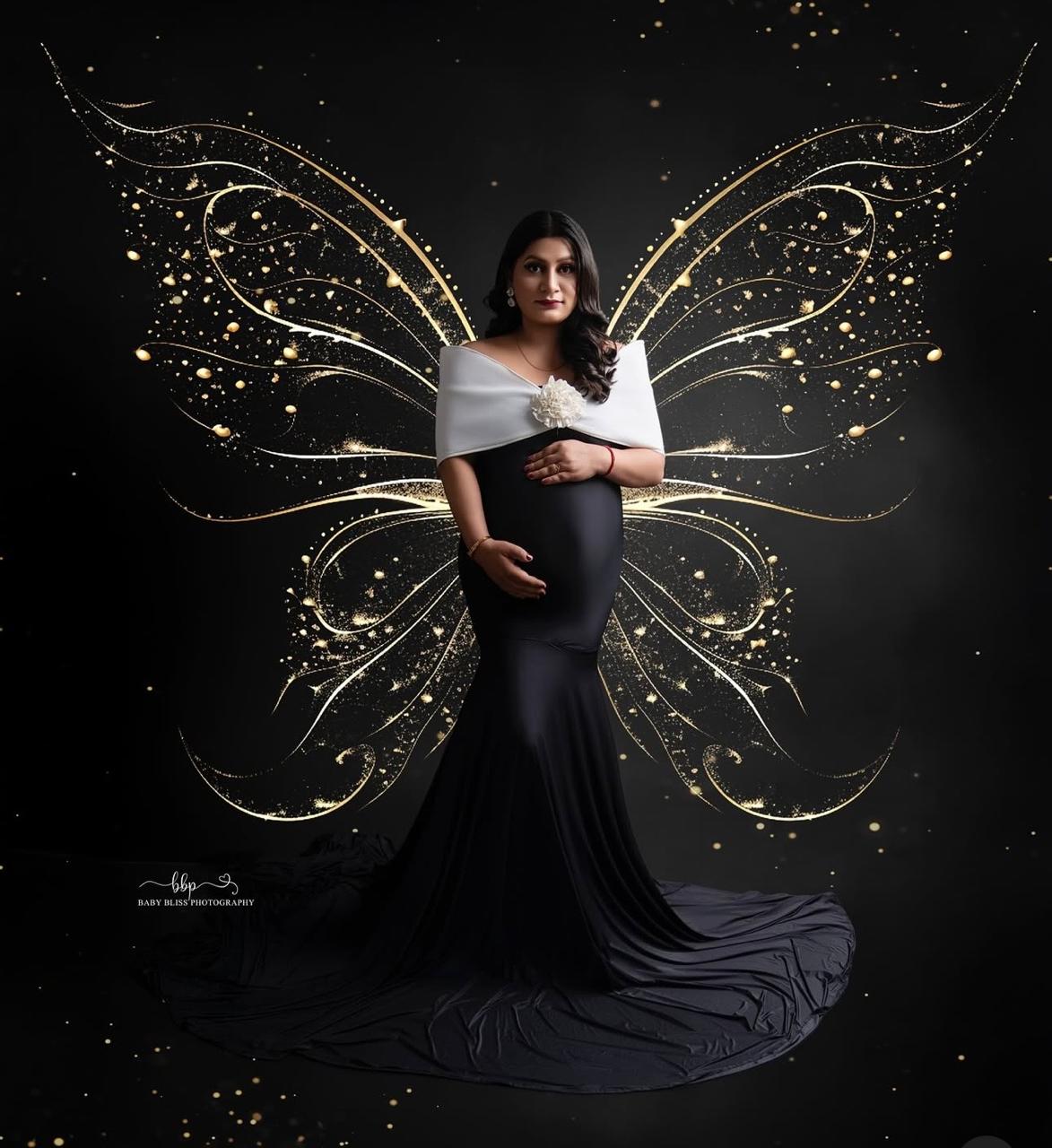 Black White Swan Gown