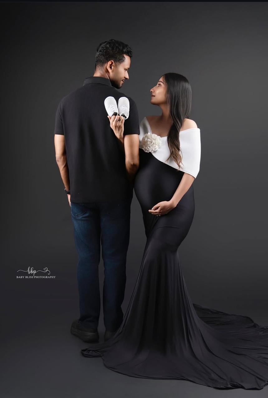 Black White Swan Gown