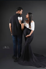 Black White Swan Gown