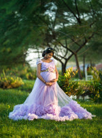 Lavendar Ruffled Gown