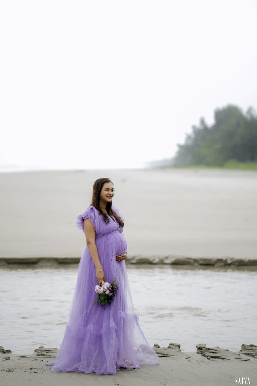 Lilac NettedRental Gown