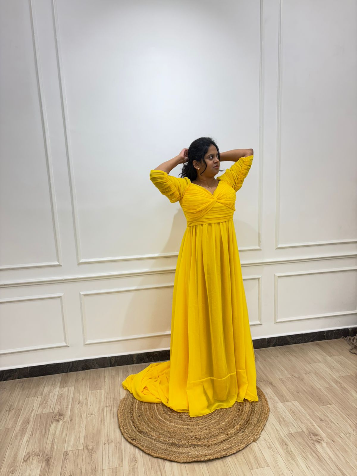 Yellow Long Tail Gown