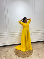 Yellow Long Tail Gown