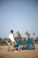 Indigo Long Tail Gown