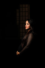 Black Full Hand Georgette Gown