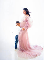 Peach onion flowy gown