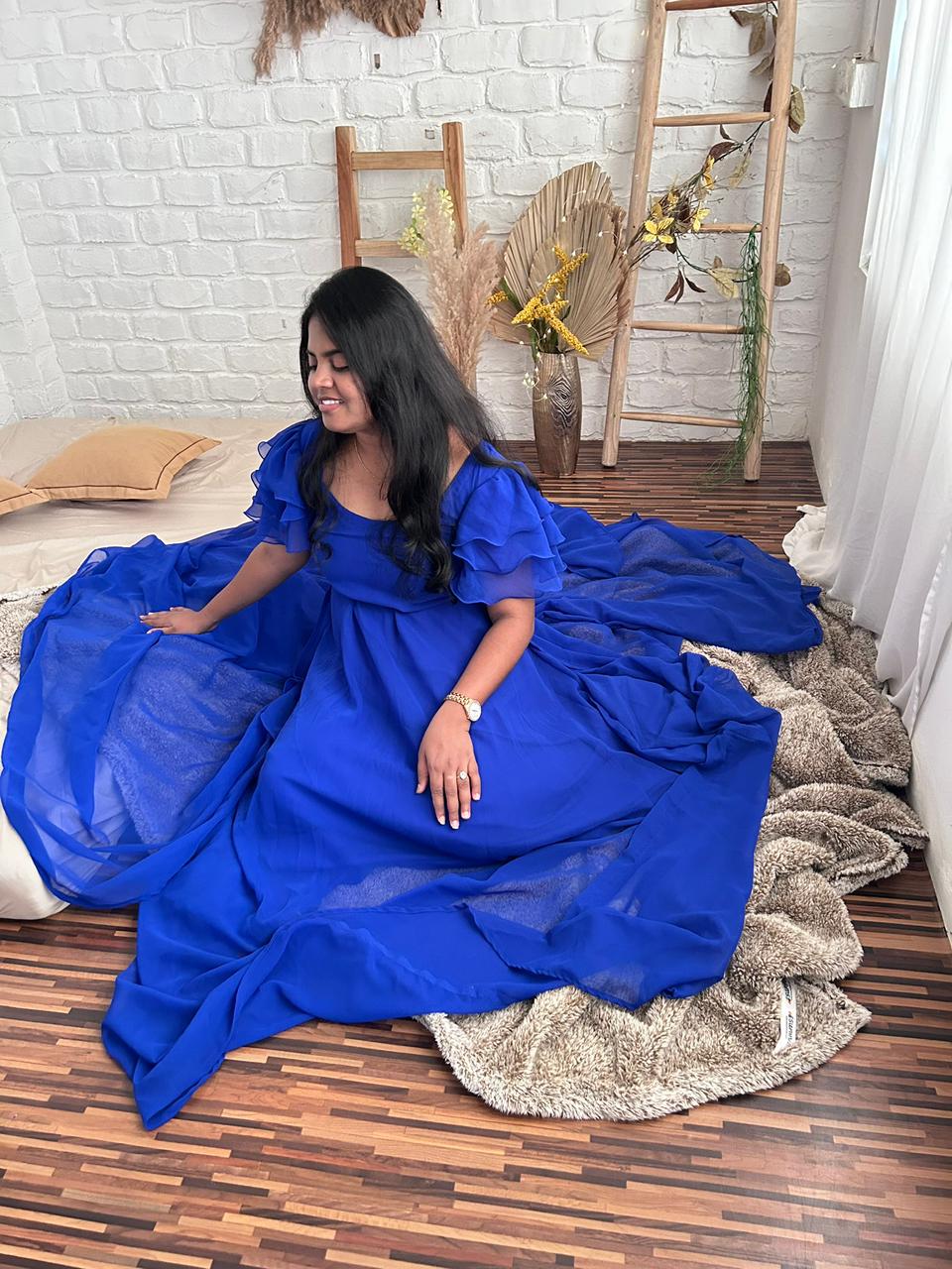 Royal Blue Long Tail RentalGown