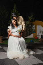 Sky Blue NettedRental Gown