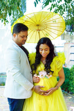 Lemon Yellow NettedRental Gown