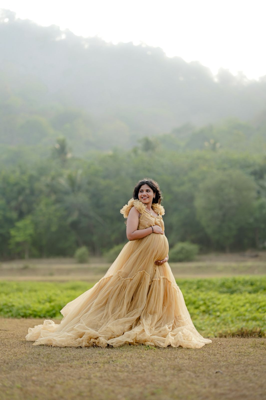 Gold flare Rentalgown