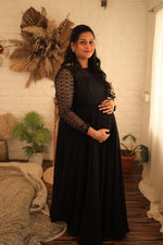 Black Full Hand Georgette Gown