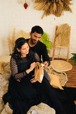 Black Full Hand Georgette Gown