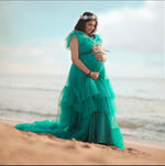 Turquoise Blue NettedGown