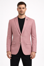 Dusty Pink Notch LapelBlazer