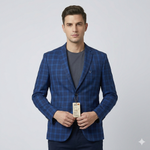 Midnight Blue CheckeredBlazer