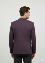 Plum Textured SlimBlazer