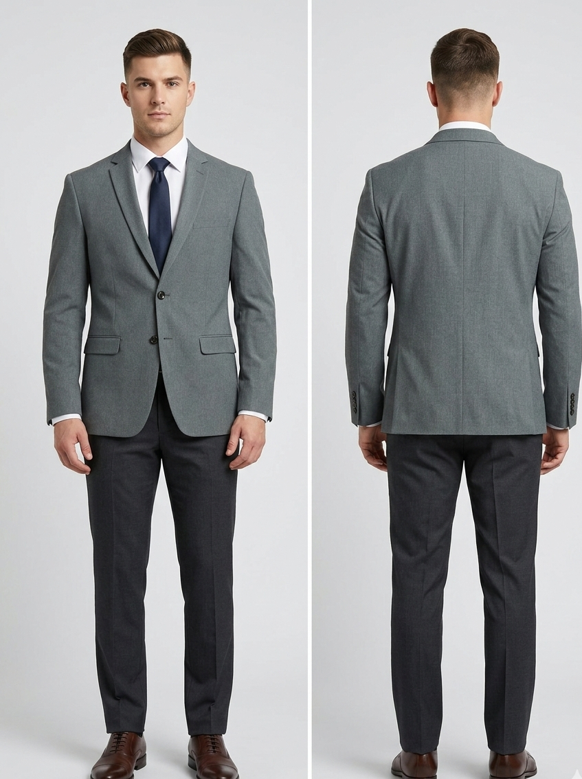 Grey Slim Fit Blazer