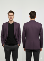 Plum Textured SlimBlazer