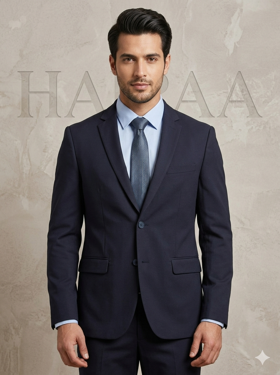 Classic Navy Blue Slim Fit Blazer