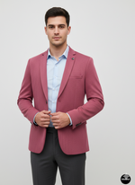 Mauve Textured SlimBlazer