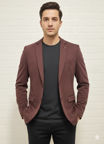 Mauve Slim-Fit Blazer