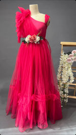 Hot Pink Netted Rental Gown
