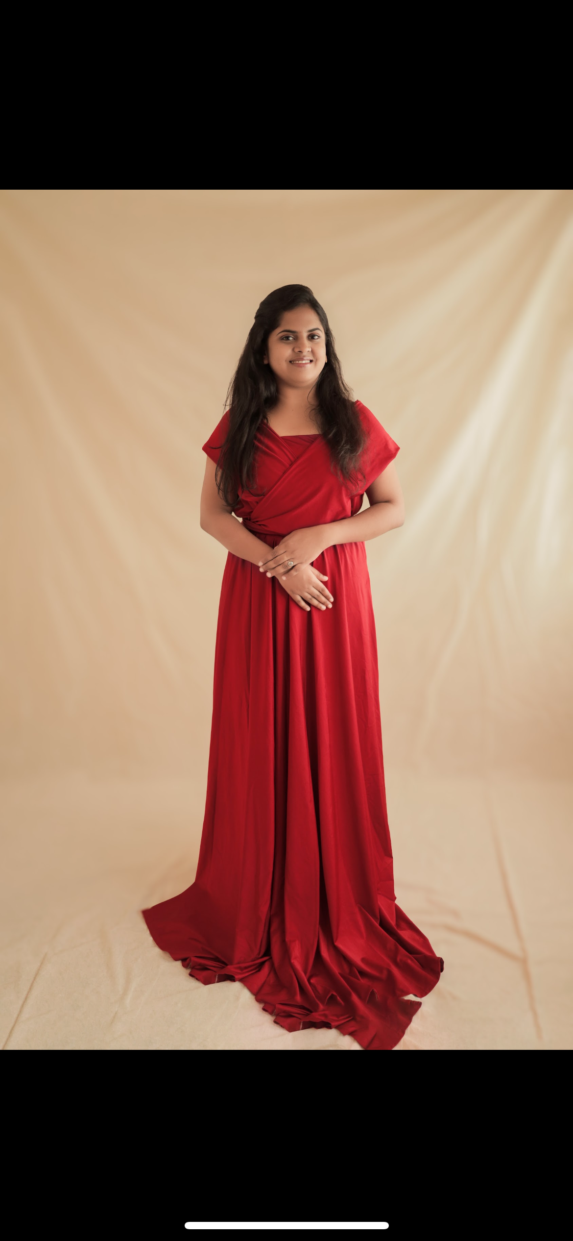 Red Satin Gown