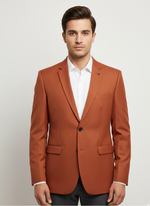 Burnt Orange Slim Fit Blazer