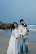 White Full Hand long Tail Gown