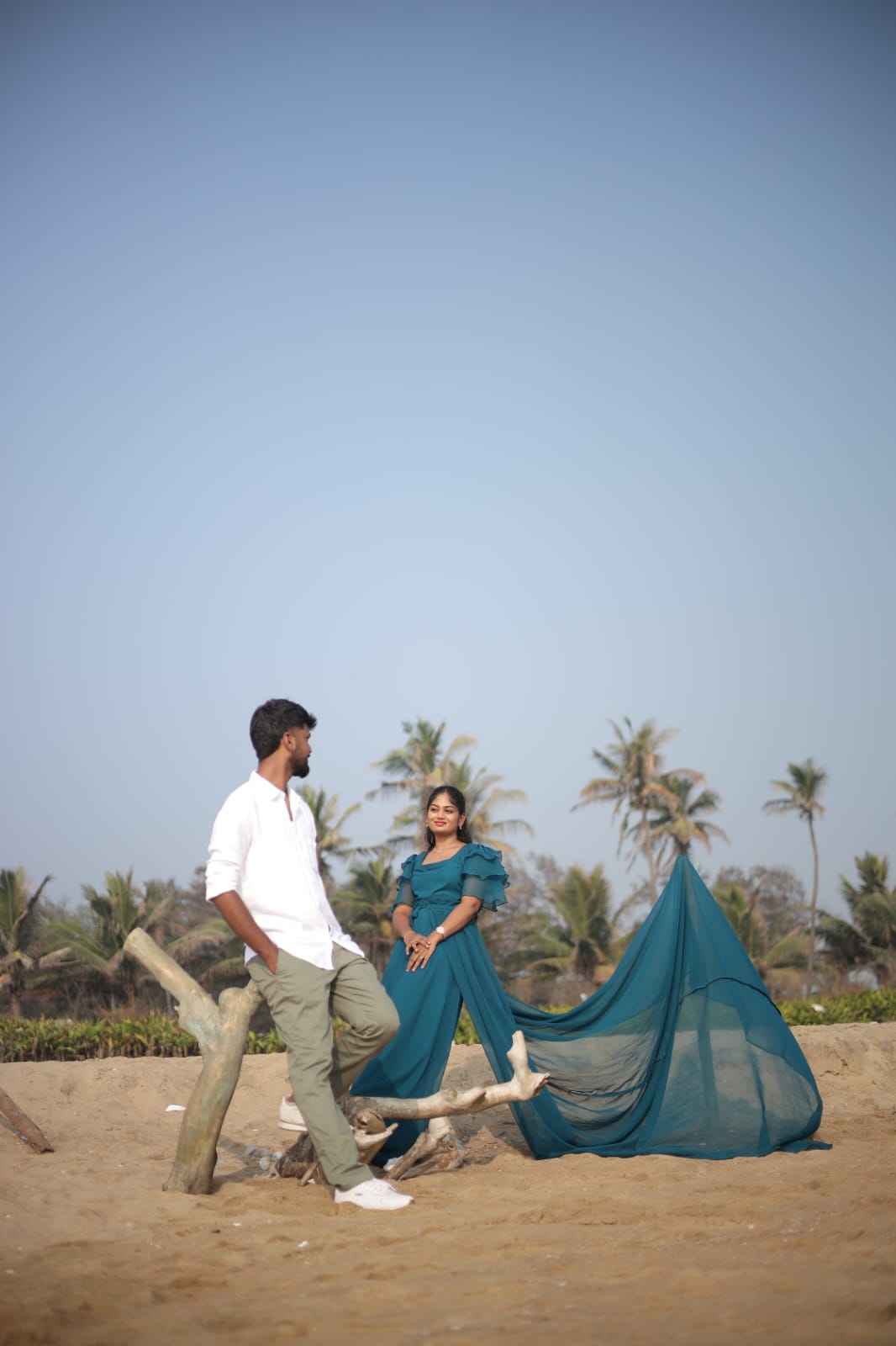 Indigo Long Tail Gown