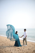 Indigo Long Tail Gown