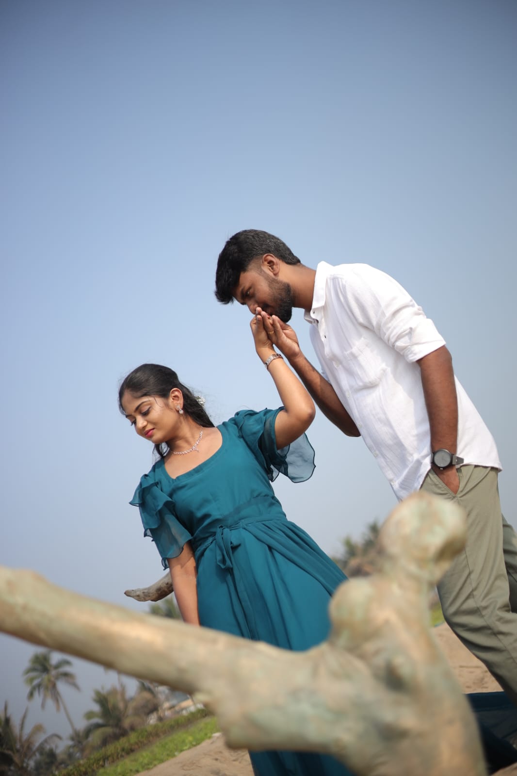 Indigo Long Tail Gown