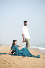 Indigo Long Tail Gown