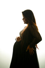 Black Full Hand Georgette Gown