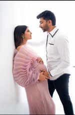 Peach onion flowy gown