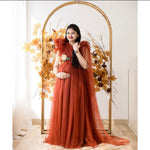 Honeybrown netted gown