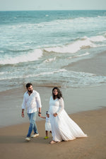 White Full Hand long Tail Gown