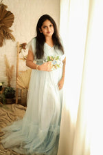 Sky Blue NettedRental Gown