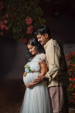 Sky Blue NettedRental Gown
