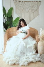 White Ruffled RentalGown
