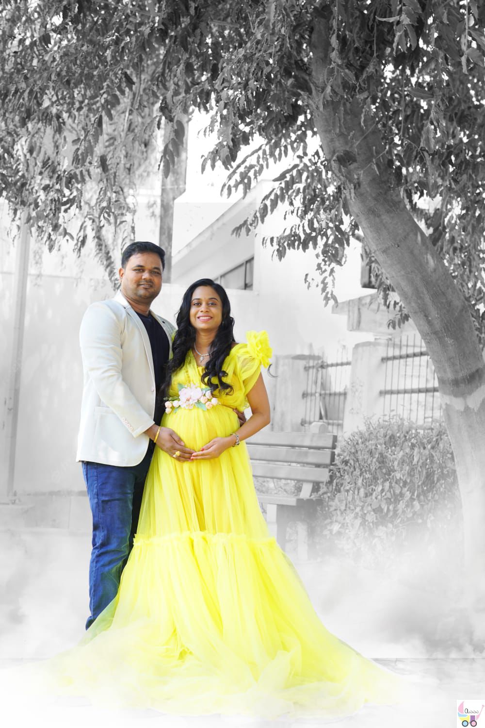Lemon Yellow NettedRental Gown