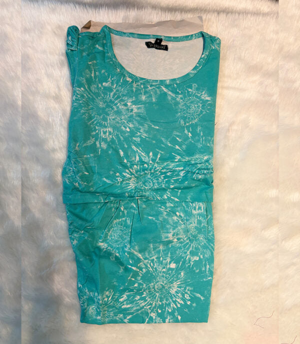 Aqua Bloom Lounge Dress